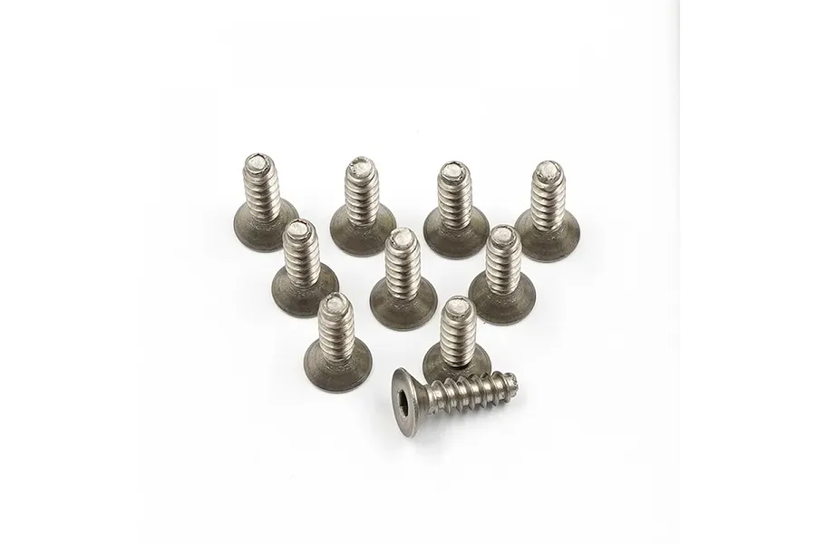Yeah Racing Titanium 3x10mm Coarse Thread Countersunk Head Screws 10Pcs image 91979