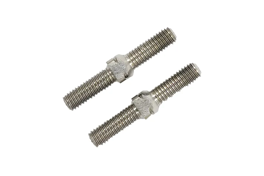 Two Yeah Racing 64 Titanium 3x20mm turnbuckles shown against a white background.
