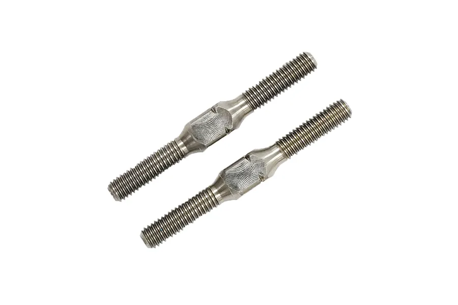 Two Yeah Racing 64 Titanium 3x30mm turnbuckles shown against a white background.