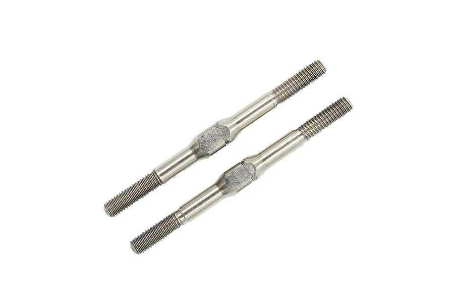Two Yeah Racing 64 Titanium 3x42mm turnbuckles shown against a white background.