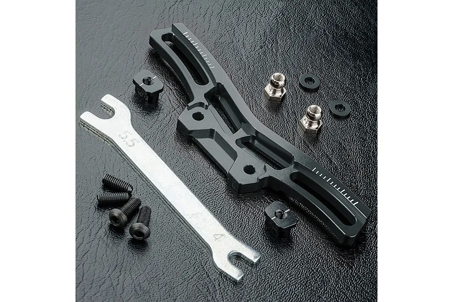 MST Black Aluminium Front Shock Mount Set w/Adjustment Tool image 92126