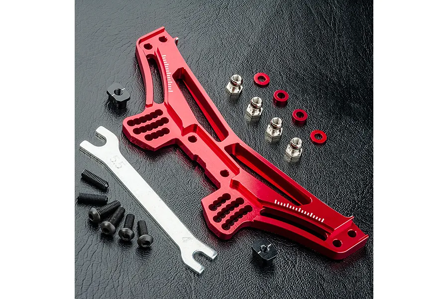 MST Red Aluminium Rear Shock Mount Set w/Adjustment Tool image 92128