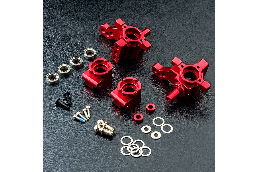 MST Red Aluminium Rear Hub Set image 92138