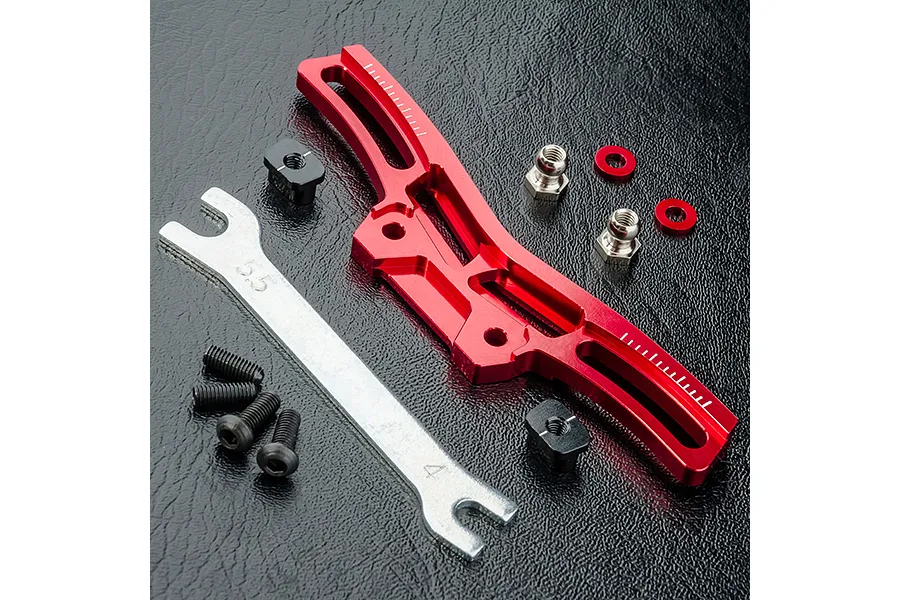 MST Red Aluminium Front Shock Mount Set w/Adjustment Tool image 92169