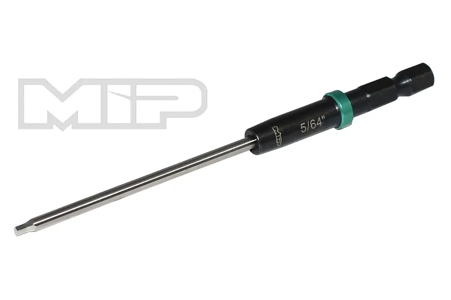 MIP 5/64 inch G2 speed tip hex driver bit with a black handle, silver shaft, and green identification ring against a white background.