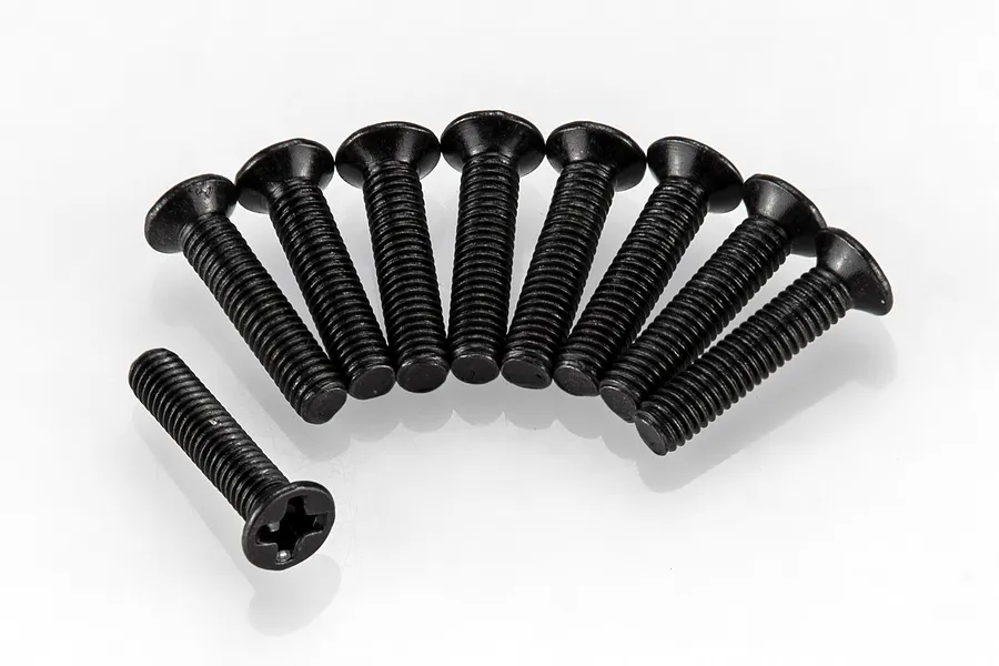 HSP 3X15mm Fine Thread Countersunk Head Screws 9Pcs image 9247