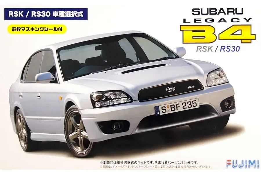 Fujimi 1/24 Subaru Legacy B4 RSK/RS30 Scaled Plastic Model Kit image 92549
