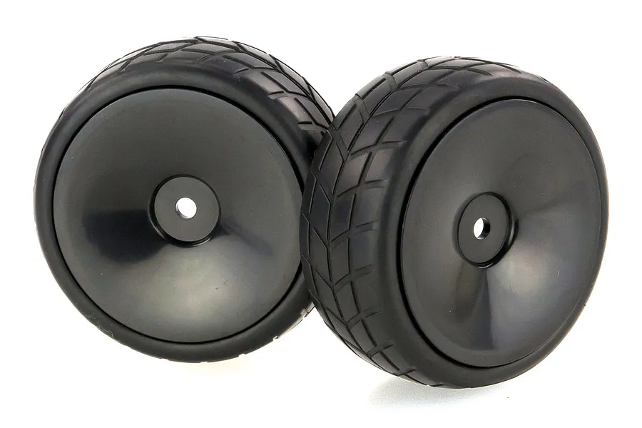 HSP 1.9&amp;quot; On Road Rubber Tyres on Black Dish Rims - Wheels 2Pcs image 9263