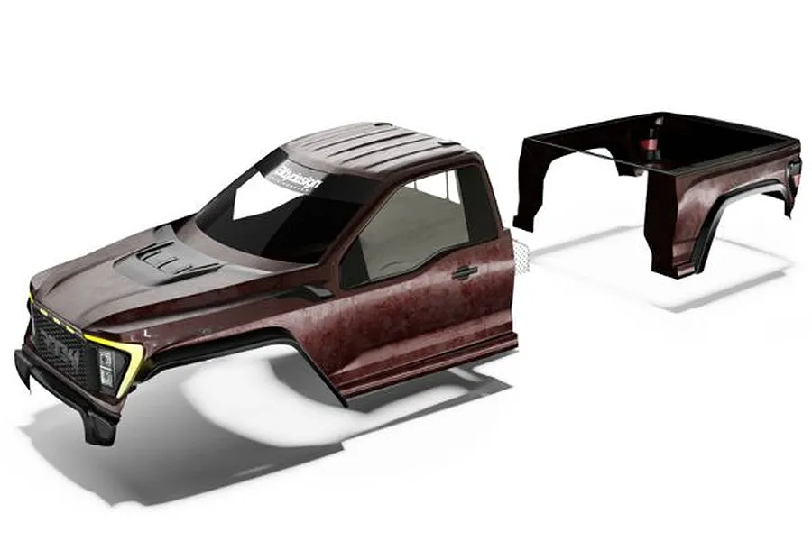 Bittydesign 1/10 Rock1 Clipless Pre-Cut Unpainted Body Shell - Clear image 92705