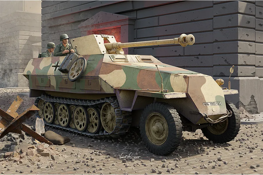 Trumpeter 1/16 Sd.Kfz 251/22D Scaled Plastic Model Kit image 92718