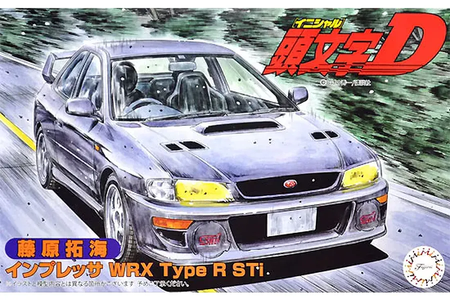 Fujimi 1/24 &amp;quot;Fujiwara Takumi&amp;quot; Subaru Impreza WRX Type R STI Scaled Plastic Model Kit image 92753