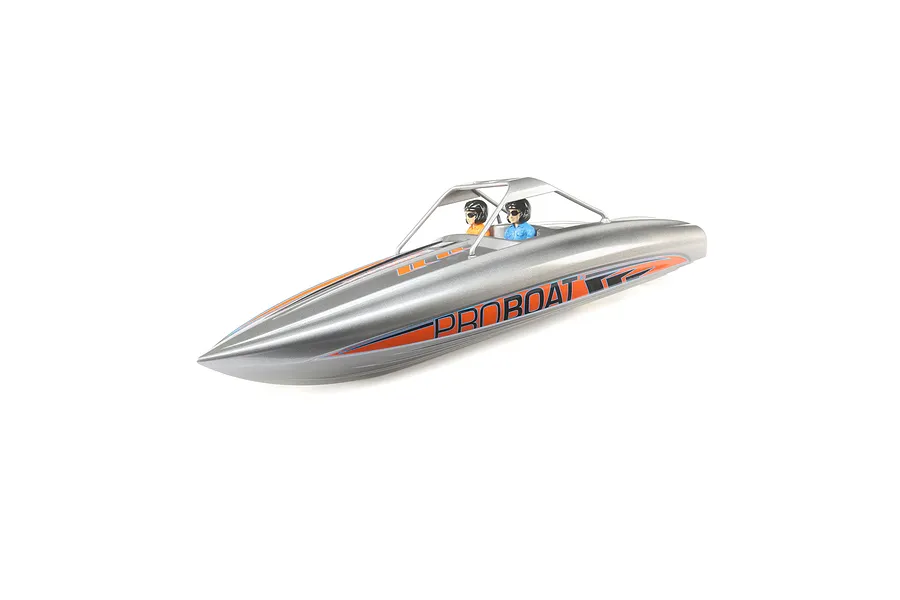 Pro Boat River Jet Boat Hull - Silver/Orange image 92786