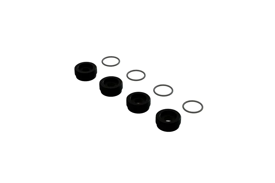 ARRMA Black Aluminium Hub Nuts with O-Rings 8Pcs image 92792