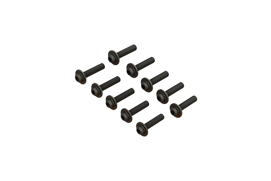 ARRMA 4x18mm Fine Thread Flanged Button Head Screws 10Pcs image 92846