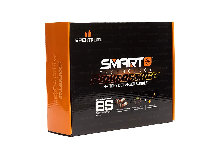 Spektrum Smart Powerstage Bundle w/ 2 5000mAh 14.8V 100c LiPo Batteries &amp;amp; S2100 Charger w/ IC3/IC5 Adaptor image 92930