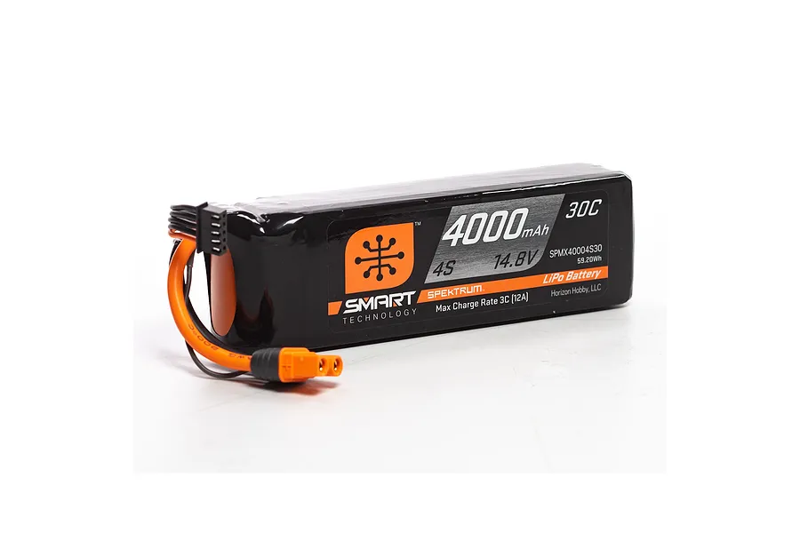 Spektrum Smart 14.8V 4000mAh 30C Soft Case LiPo Battery image 92940