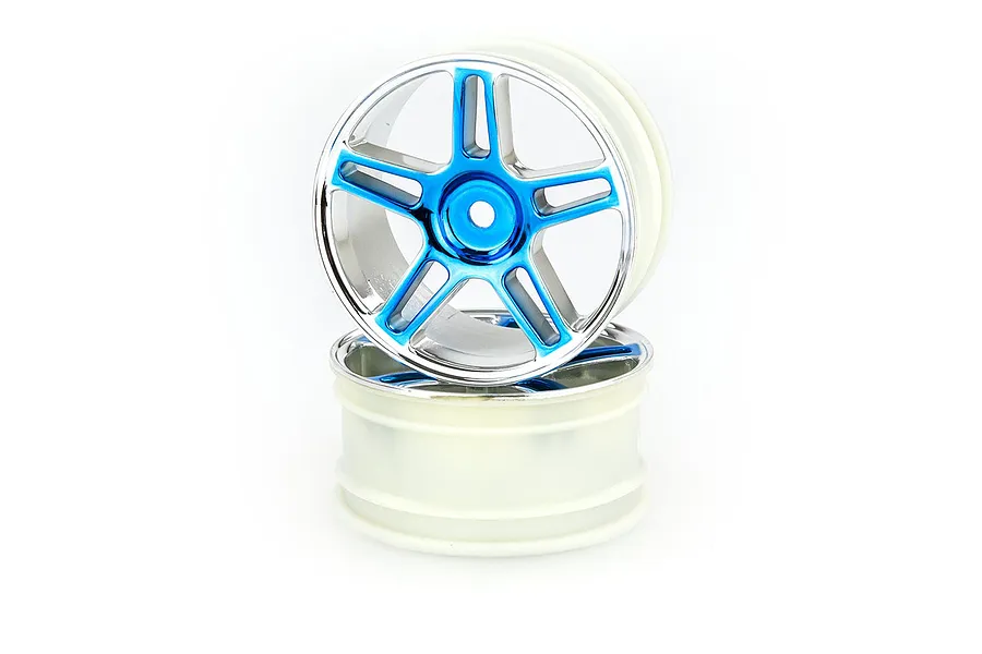 HSP 1.9&amp;quot; Blue Chrome On Road Rims 2Pcs image 9304