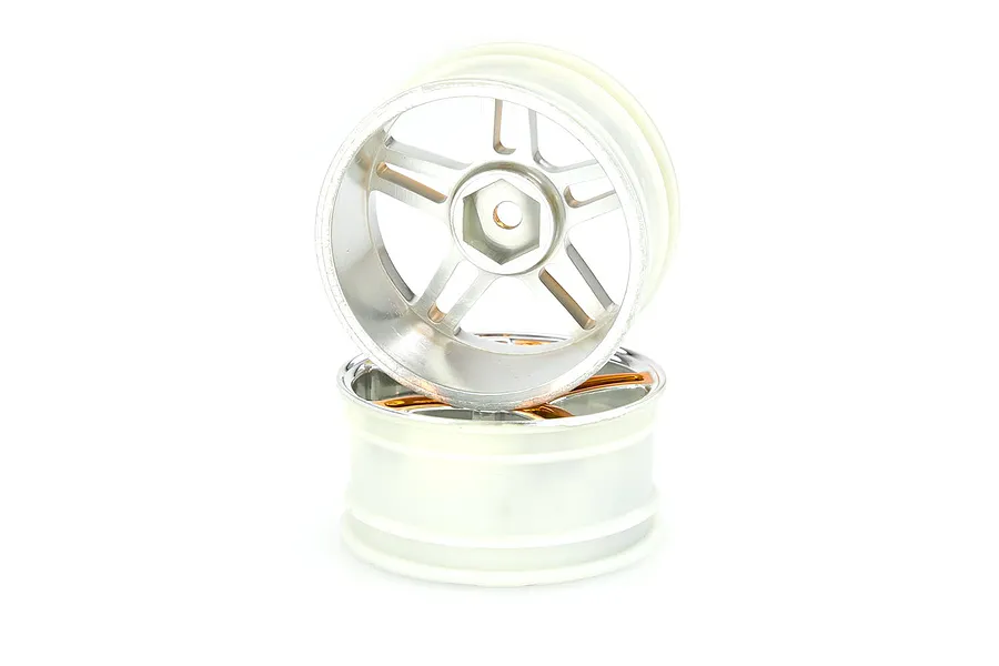 HSP 1.9&amp;quot; Orange Chrome On Road Rims 2Pcs image 9308