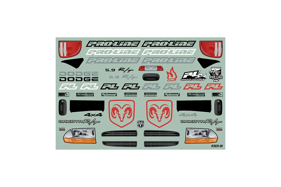 Pro-Line 1/10 1997 Dodge Dakota Unpainted Body Shell - Clear image 93128