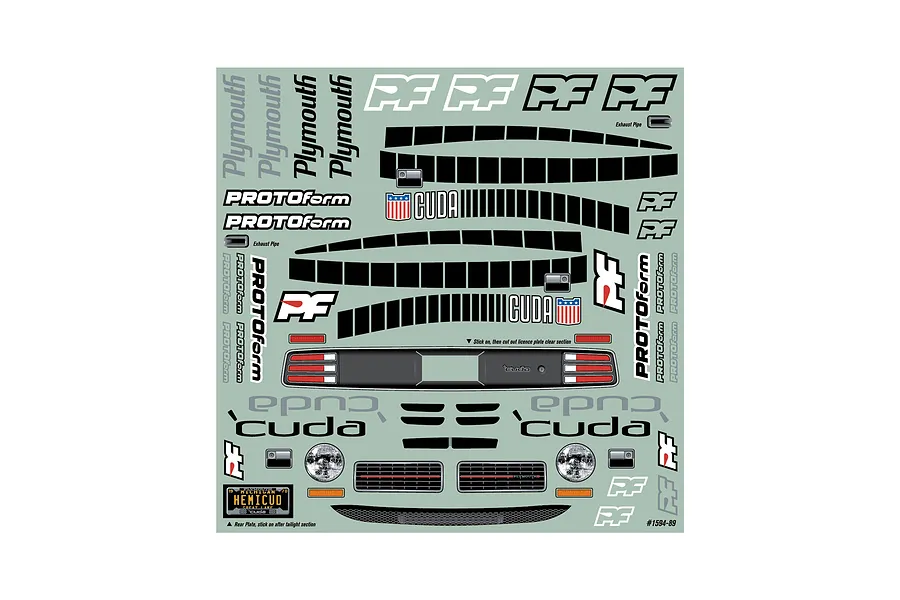 Protoform 1/10 1970 Plymouth Barracuda Unpainted VTA Body Shell image 93149