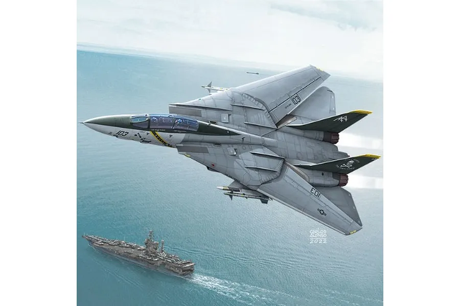 Academy 1/72 &amp;quot;Jolly Roger&amp;quot; USN F-14B VF-103 Fighter Jet Scaled Plastic Model image 93155