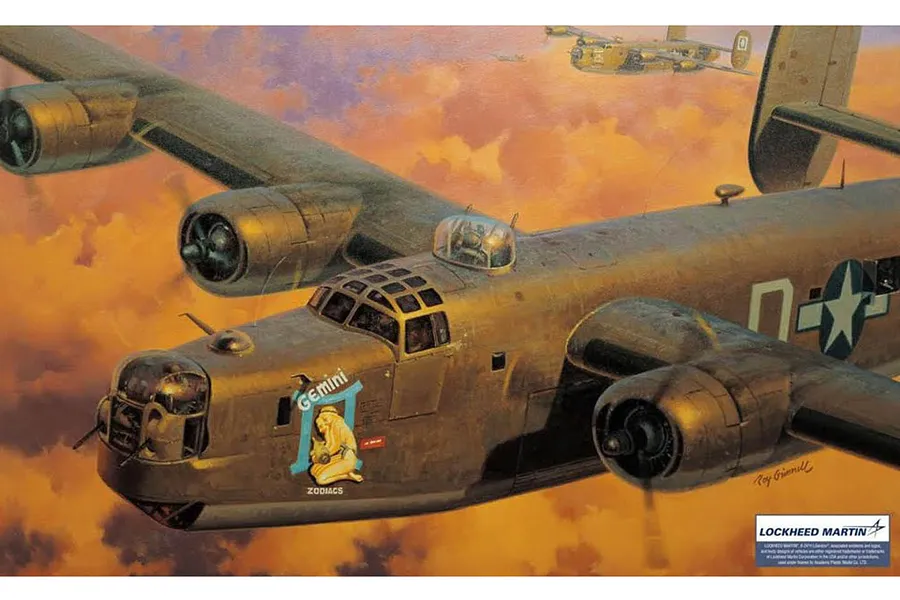 Academy 1/72 &amp;quot;Zodiac&amp;quot; USAAF B-24H Liberator Bomber Scaled Plastic Model image 93156