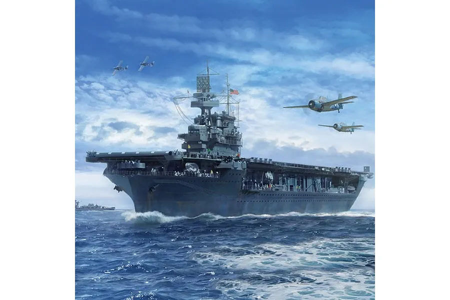 Academy 1/700 &amp;quot;Battle Of Midway&amp;quot; USS Enterprise CV-6 Aircraft Carrier Scaled Plastic Model Kit image 93165