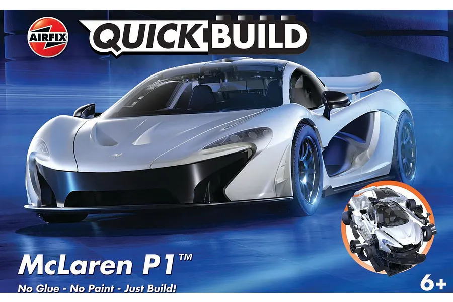 Airfix Quickbuild Mclaren P1 Plastic Model Kit - Silver image 93193