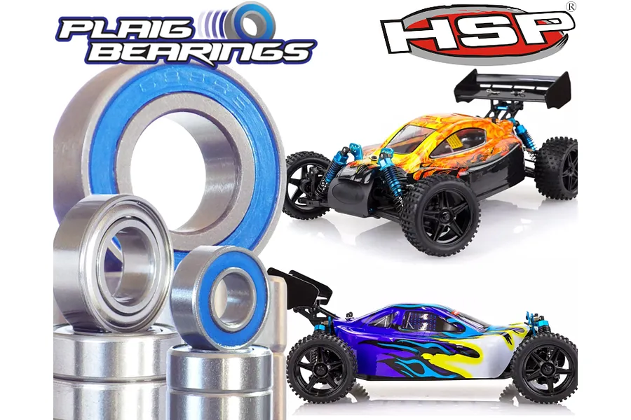 Plaig RC 1/10 HSP Grampus &amp;amp; Cheetah 4WD Buggy Bearing Kit image 93206