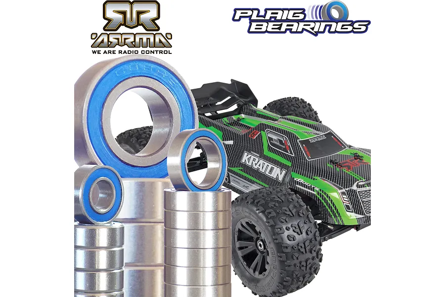Plaig RC 1/10 ARRMA Kraton &amp;amp; Outcast 4S Bearing Kit image 93240
