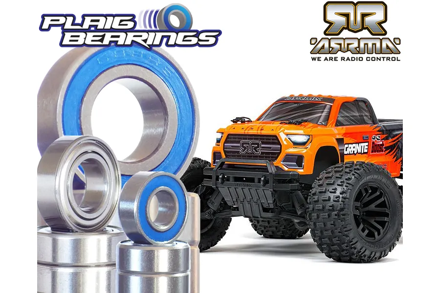 Plaig RC 1/10 ARRMA Granite Boost Mega Bearing Kit image 93247
