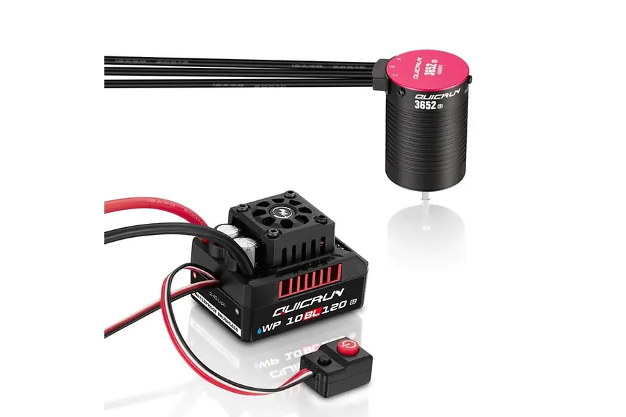 Hobbywing Quicrun G2 10BL120 120A ESC &amp;amp; 3652SL 4000kV G2 Motor Combo image 93381