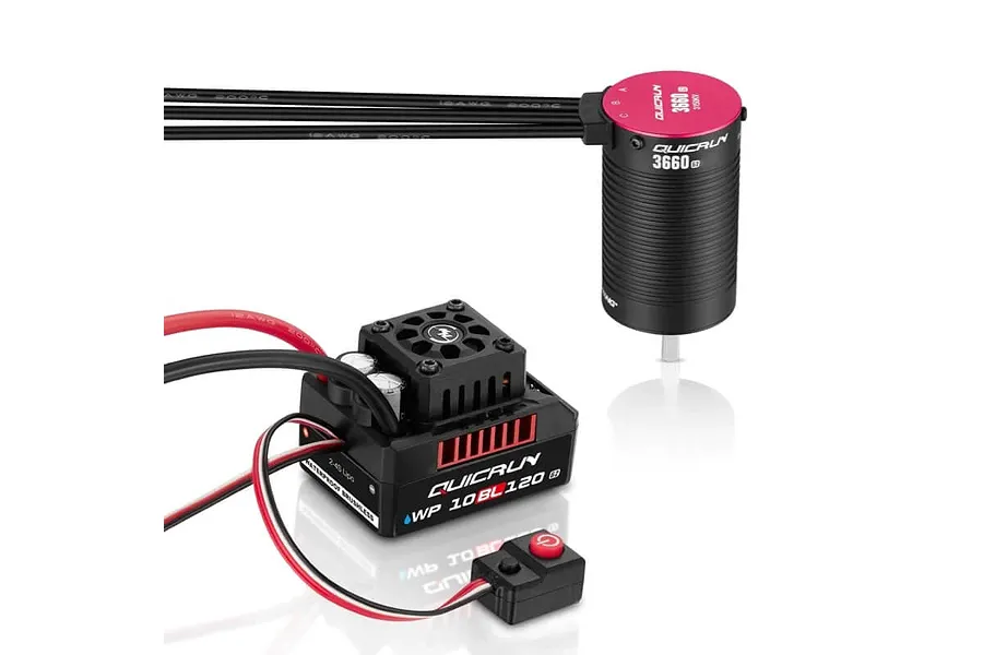 Hobbywing Quicrun G2 10BL120 120A ESC &amp;amp; 3660SL 3150KV G2 Motor Combo image 93382