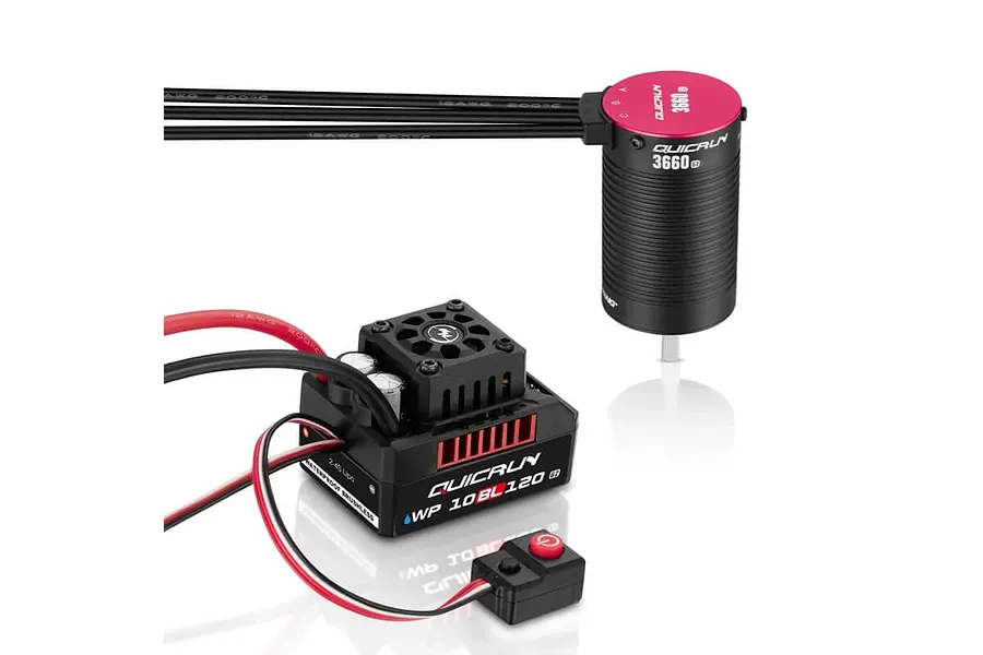 Hobbywing Quicrun G2 10BL120 120A ESC &amp;amp; 3660SL 3700KV G2 Motor Combo image 93383