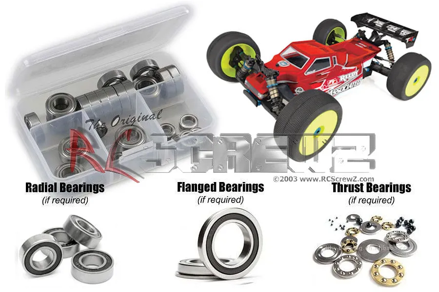 RC Screwz RC8T4e Complete Rubber Shielded Bearing Kit image 93395