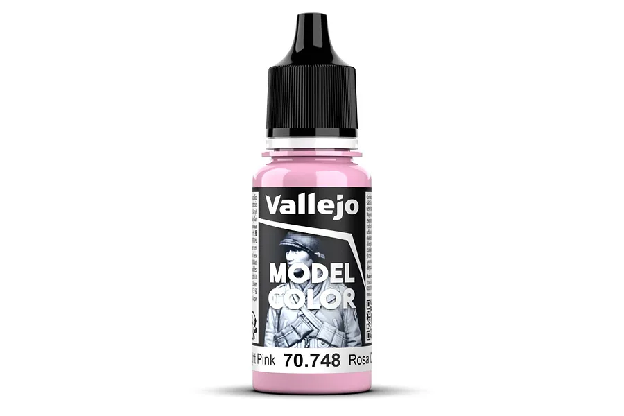 Vallejo Model Colour Light Pink Matte Acrylic Paint 18ml image 93406