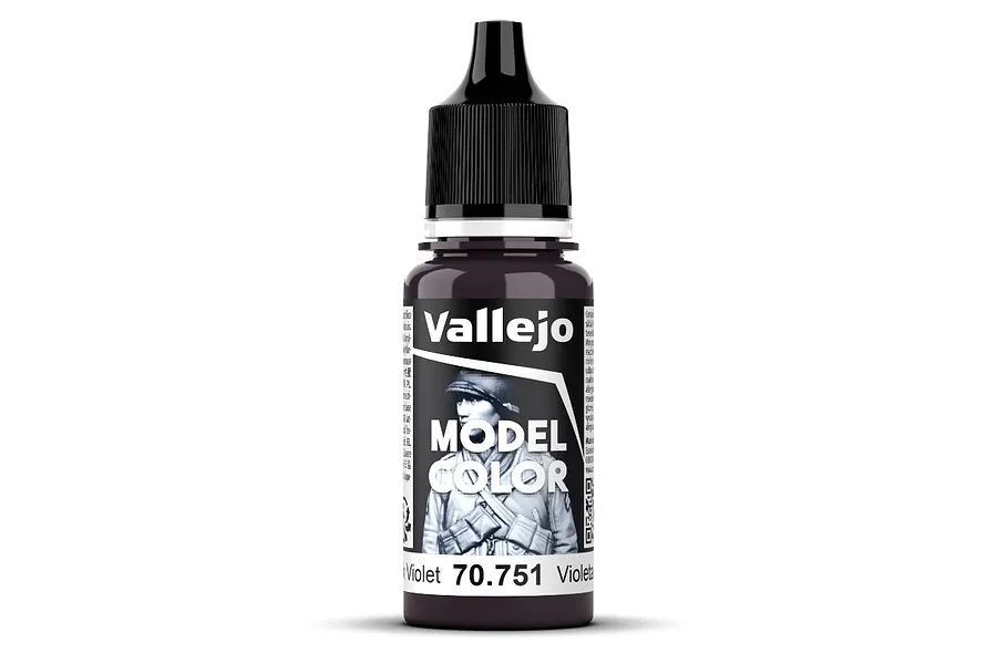 Vallejo Model Colour Black Violet Matte Acrylic Paint 18ml image 93409