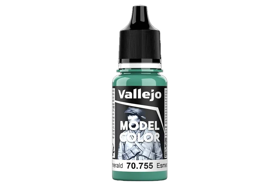Vallejo Model Colour Light Emerald Matte Acrylic Paint 18ml image 1