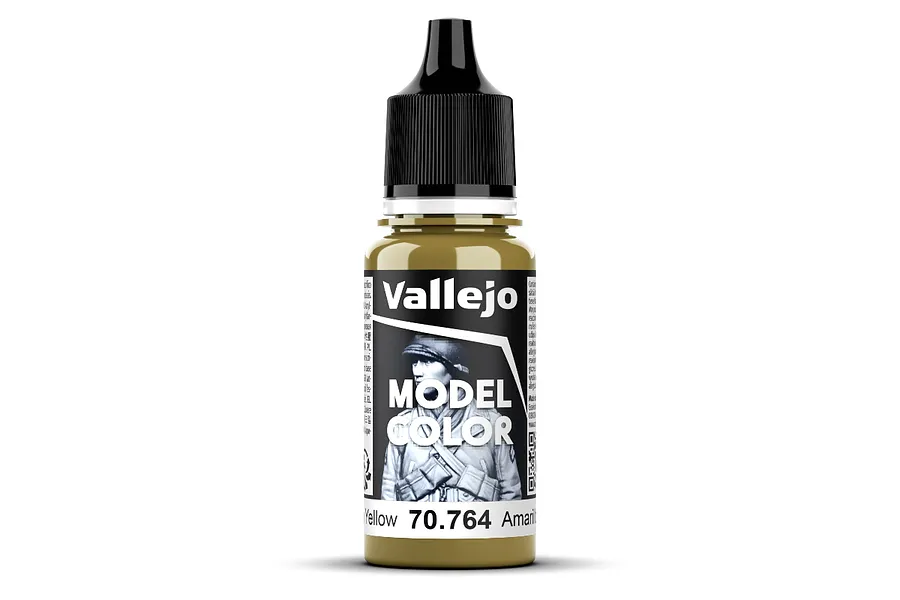 Vallejo Model Colour Military Yellow Matte Acrylic Paint 18ml image 1