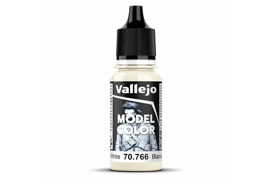 Vallejo Model Colour Cream White Matte Acrylic Paint 18ml image 93424