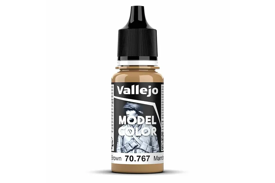 Vallejo Model Colour Desert Brown Matte Acrylic Paint 18ml image 93425