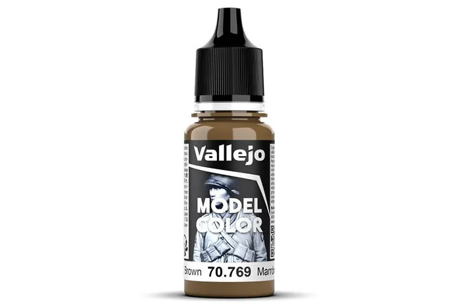 Vallejo Model Colour Mustard Brown Matte Acrylic Paint 18ml image 1