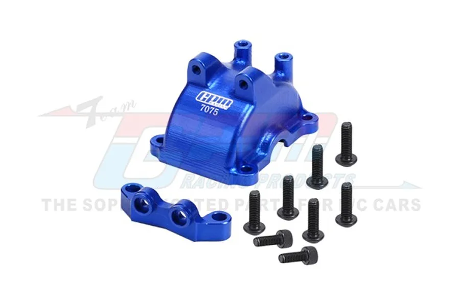 GPM Racing Blue Gearbox Cover &amp;amp; Upper Arm Stabiliser image 93474