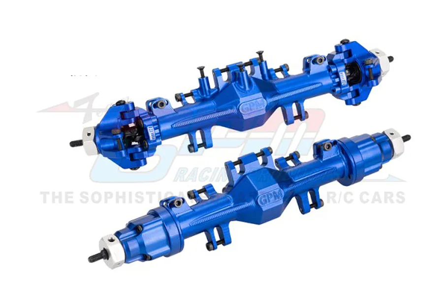 GPM Racing Blue Aluminium Complete Quick Release Front &amp;amp; Rear Axle Set 2Pcs image 93491
