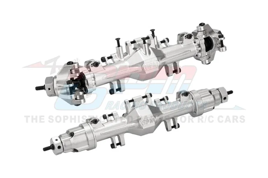 GPM Racing Silver Aluminium Complete Quick Release Front &amp;amp; Rear Axle Set 2Pcs image 93494