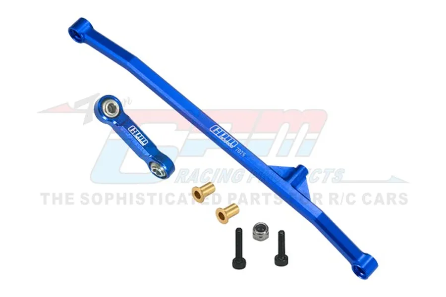 GPM Racing Blue Aluminium Steering Tie Rod &amp;amp; Drag Link Set image 93505