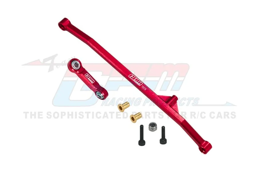 GPM Racing Red Aluminium Steering Tie Rod &amp;amp; Drag Link Set image 93508