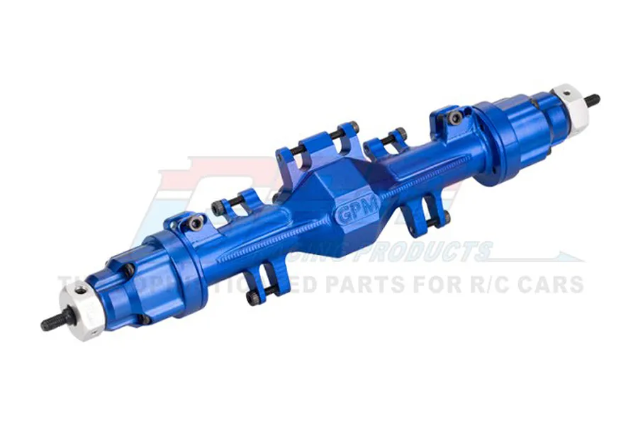 GPM Racing Blue Aluminium Complete Quick Release Rear Axle Set image 93510