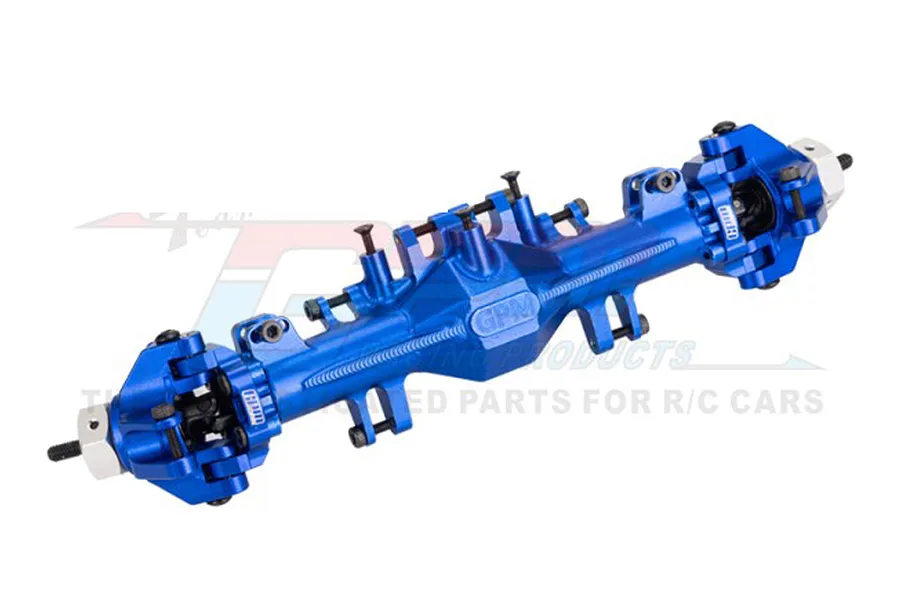 GPM Racing Blue Aluminium Complete Quick Release Front Axle Set image 93513