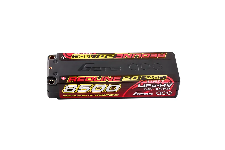 Gens Ace Redline 2.0 7.6V 8500mAh 140C HV Hard Case LiPo Battery image 93557